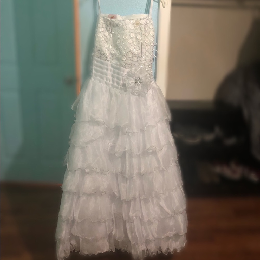Girls white communion dress, Used once